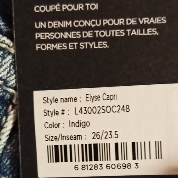 New Silver Elyse Mid RiseCropped 5 Pocket Jeans Minimal Distressing Indigo Sz 26 - Picture 9 of 10